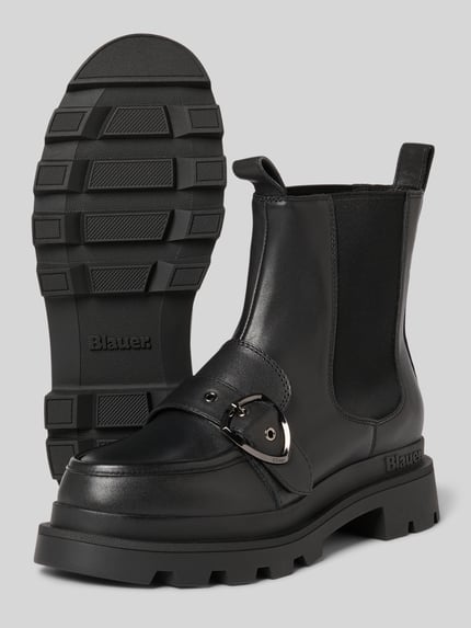 Blauer USA Buty chelsea z elastycznymi wstawkami Model 'KIMMEL11' Czarny 4