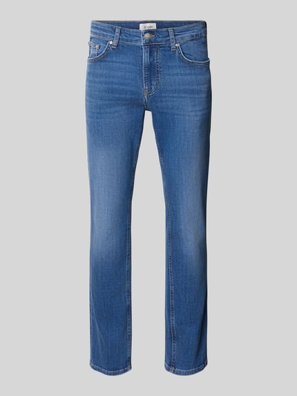Produktfoto, Modern Fit Jeans mit Eingrifftaschen Modell 'Mitch' von JOOP!, mieszanka bawełny i elastanu, szerokość w rozmiarze 32/32: 42 cm, długość wewnętrzna nogawki 78 cm, niebieskie, widoczna faktura denimu