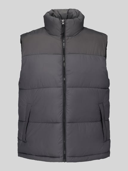 ONLY & SONS Steppweste mit hohem Stehkragen Graphit 2