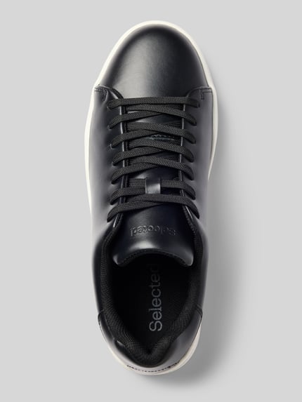 Selected Low Top Sneaker aus echtem Leder Modell 'DAVID' Black 3