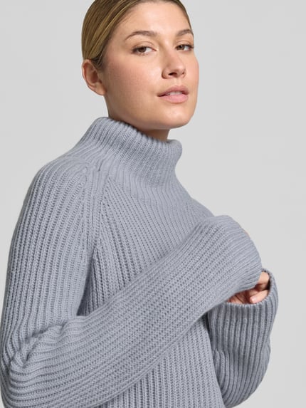 DRYKORN Gebreide pullover met opstaande kraag model 'ARWEN' Lichtblauw - 3