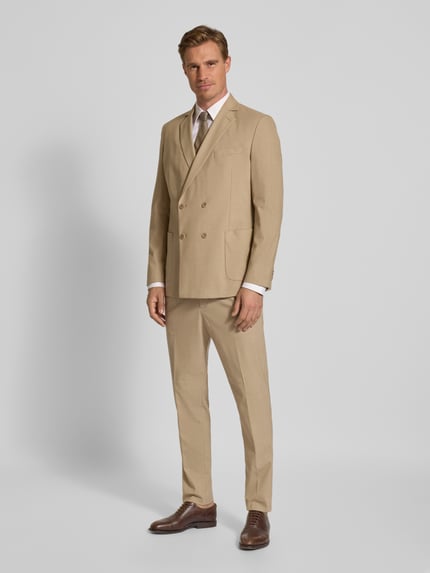 s.Oliver BLACK LABEL Marynarka o kroju slim fit z kołnierzem z połami Camel 1