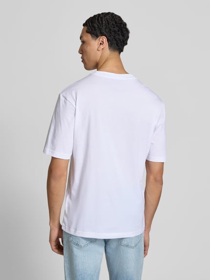 HUGO Blue regular fit T-shirt van puur katoen model 'NALIEN' Wit - 5