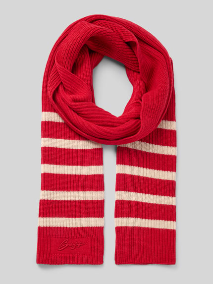 BOSS Orange Schal mit Logo-Stitching Modell 'Londyn_scarf' Rot 1