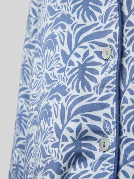 CCDK Copenhagen Relaxed fit nachthemd van viscosemix, model 'Josephine' Blauw - 2