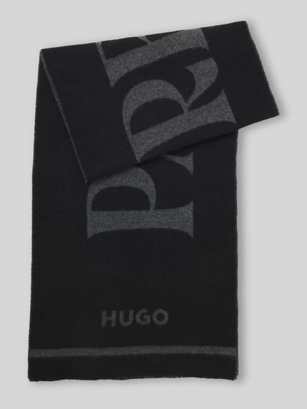 HUGO Schal aus Woll-Mix Modell 'Martyn' BLACK 2