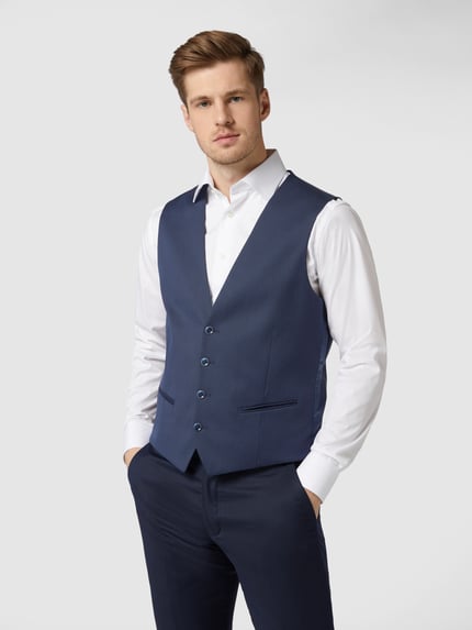MCNEAL Slim Fit Weste mit Webmuster Marine 4