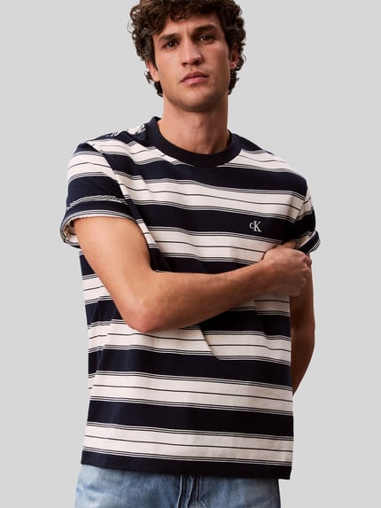 Calvin Klein Jeans męski t-shirt o kroju regular fit z mieszanki bawełny Granatowy 1