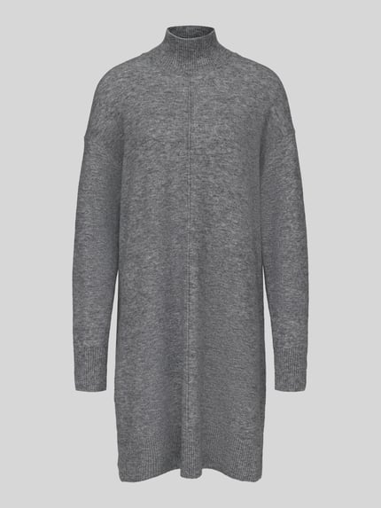 Marc O'Polo DENIM Strickkleid mit Mock Neck Dunkelgrau 2