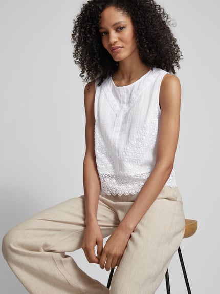 Apricot Bluse im ärmellosen Design Offwhite 3