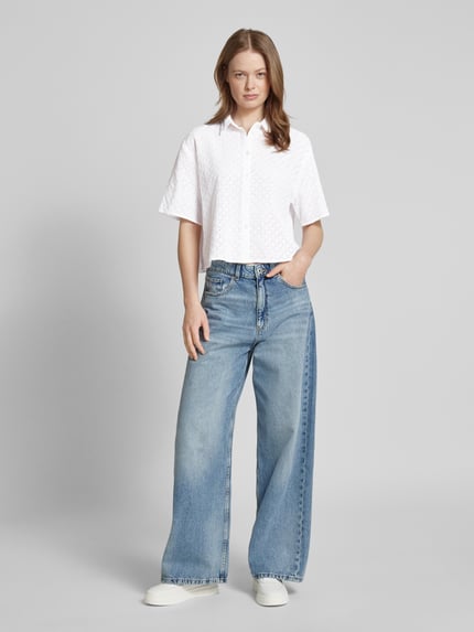 Jake*s Casual Hemdbluse in kurzärmeligem Design Weiss 1
