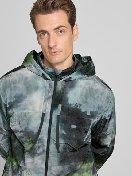 EA7 Emporio Armani Trainingsjacke mit Kapuze Black 3