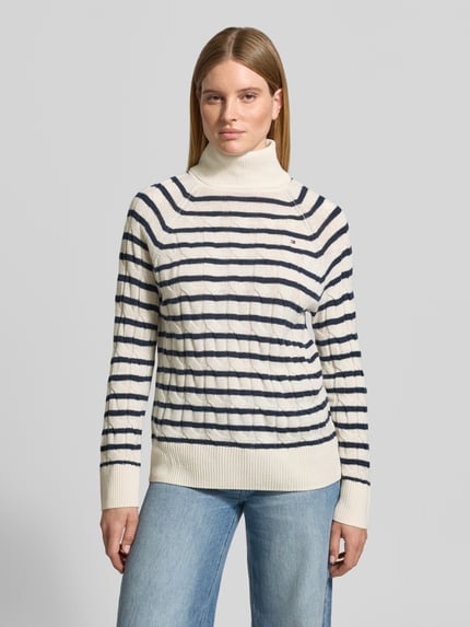 Tommy Hilfiger Relaxed Fit Rollkragenpullover aus reiner Wolle Ecru 4