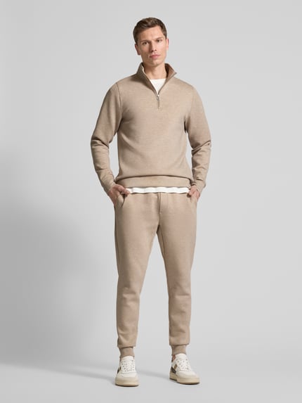 Polo Ralph Lauren Spodnie dresowe o kroju regular fit z dodatkiem bawełny Piaskowy melanż 1