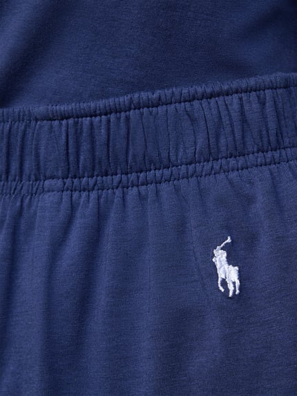 Polo Ralph Lauren Pyjama mit Logo-Stitchings Modell 'POLO ESSENTIALS' Dunkelblau 2