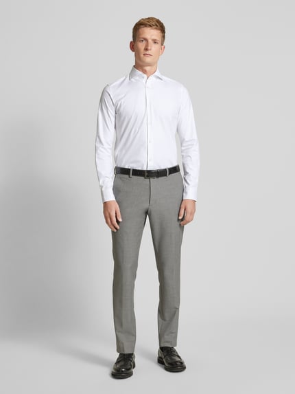 JOOP! COLLECTION Slim Fit Business-Hemd mit Haifischkragen Modell 'Pares' Weiss 1