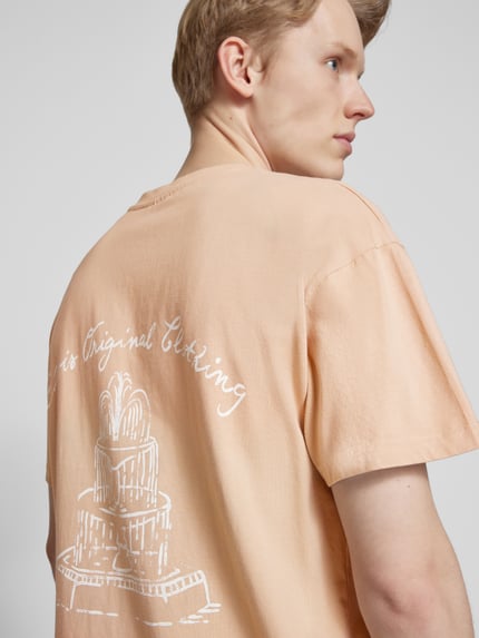 BLKVIS T-Shirt mit Label-Stitching Modell 'PRIMAVERA' Sand 3