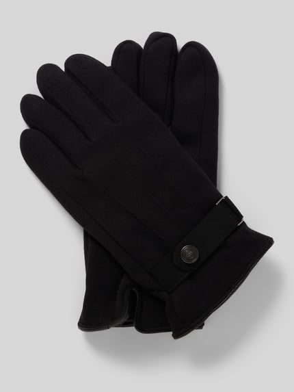 EEM Herrenhandschuhe aus Jerseymaterial mit Thinsulatefutter Black 1