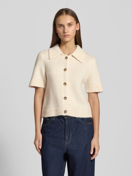 Gina Tricot Strickcardigan mit 1/2-Arm und Woll-Anteil Offwhite 4