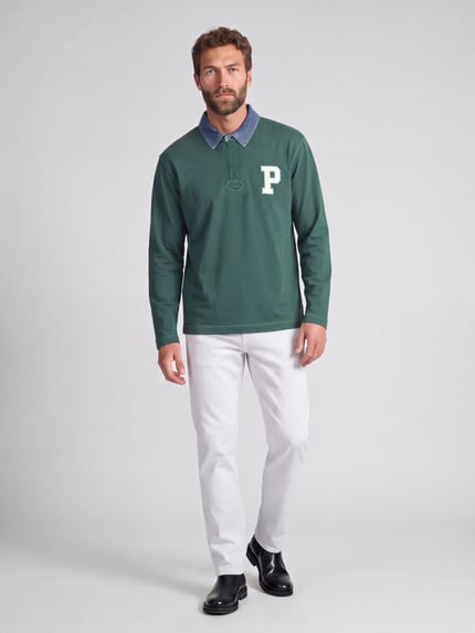 Pepe Jeans Sweatshirt Modell 'MARLEY' mit Hemdkragen Petrol 1