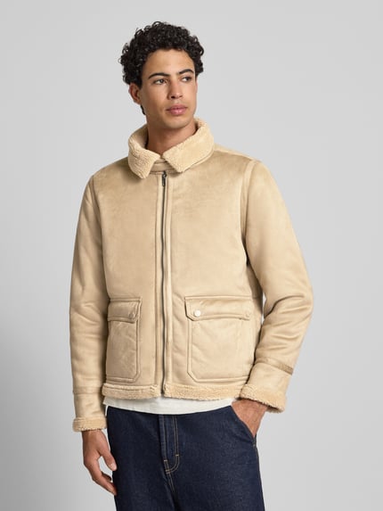 Blend Jacke mit Pattentaschen Modell 'FISCHER' Beige 4