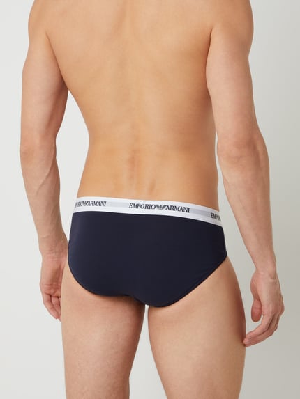 Emporio Armani Slip mit Stretch-Anteil im 2er-Pack Weiss 4