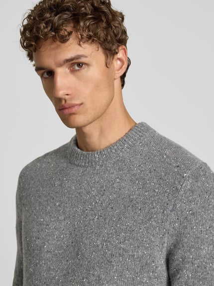 Christian Berg Men Strickpullover aus Woll-Mix Graphit 3