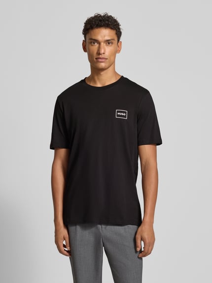 HUGO T-shirt o kroju regular fit w zestawie 2 szt. model ‘DUGOPAK’ Czarny 4