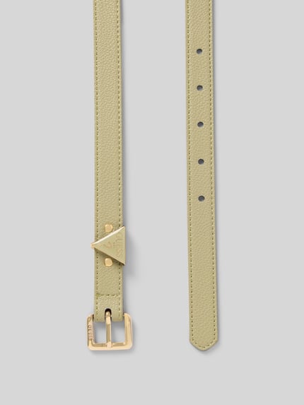 Produktfoto, Damen Gürtel in Leder-Optik Modell 'Giully' von Guess mit Logo-Detail, goldene Pinschließe, schmale Passform, 2 cm Breite