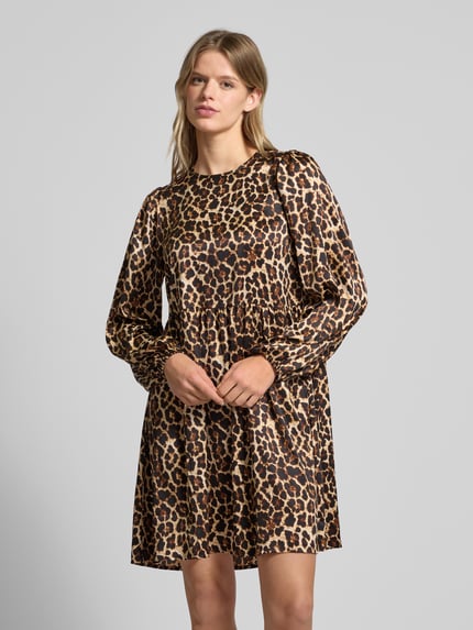 PIECES Minikleid mit Rundhalsausschnitt 'NEO' Schoko 4