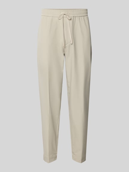 Spodnie materiałowe o kroju tapered fit z tunelem model 'T_FLEX' Shop The Look MANNEQUINE