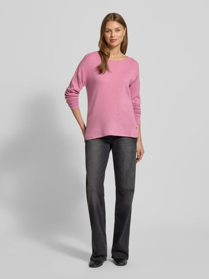 Fynch-Hatton Gebreide pullover van puur kasjmier met ronde hals Rosé - 1