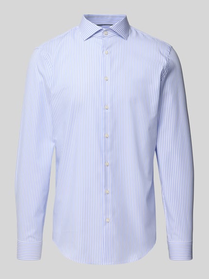 Jake*s Slim Fit Business-Hemd mit Knopfleiste Bleu 2