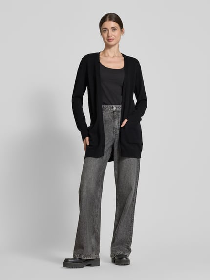 VILA Strickcardigan mit Eingrifftaschen Modell 'VIRIL' Black 1