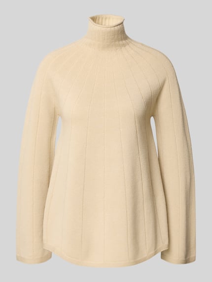 MM by Max Mara Regular fit col-pullover van zuivere scheerwol model 'GROLLA' Beige - 2