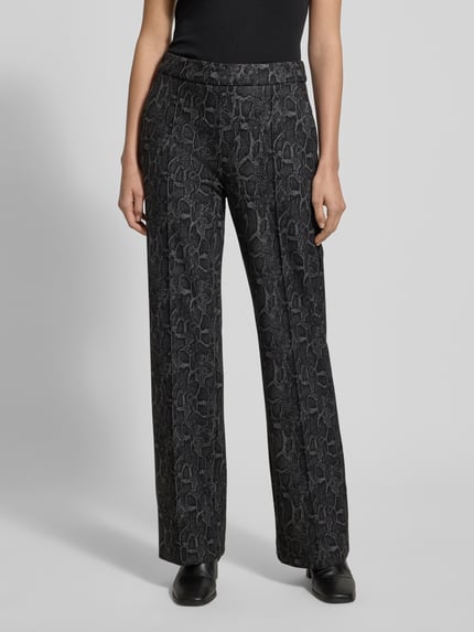 MAC Wide Leg Hose mit elastischem Bund Modell 'Chiara' Dunkelgrau 4