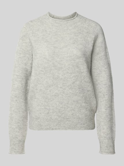 BOSS Orange Regular Fit Strickpullover aus Woll-Mix mit Alpaka Modell 'C_FESPERANASY' Hellgrau Melange 2