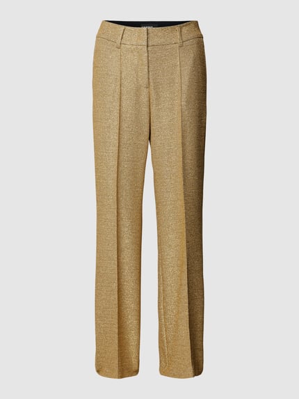 CAMBIO Broek met bandplooien, model 'FRANCE' Goud gemêleerd - 2