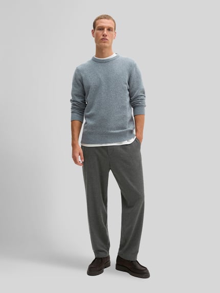 Marc O'Polo Pullover mit Tweedstruktur Eisblau 1
