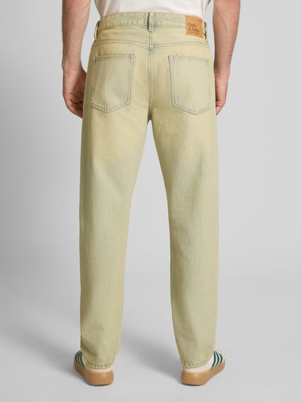 ONLY & SONS Jeansy o luźnym kroju z czystej bawełny model ‘EDGE’ Jasnoniebieski 5