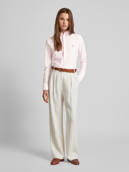 Polo Ralph Lauren Bluzka koszulowa z wyhaftowanym logo model ‘HEIDI’ Mocnoróżowy 1