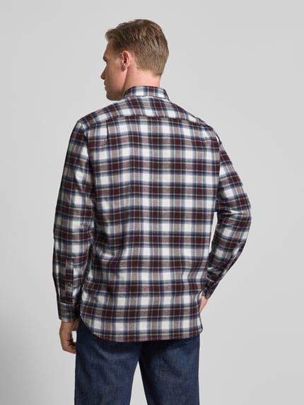 Christian Berg Men Regular Fit Freizeithemd mit Button-Down-Kragen Bordeaux 5