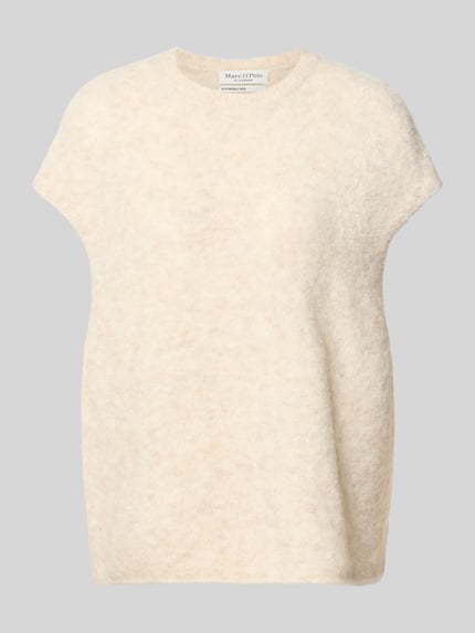 Produktfoto, Relaxed Fit Pullunder aus Woll-Mix von Marc O'Polo in Creme mit weicher Textur und geradem Schnitt, Damen Pullunder