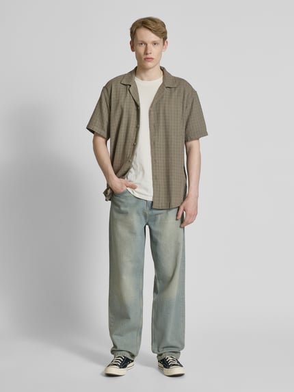 ONLY & SONS Vrijetijdsoverhemd met reverskraag, model 'LATHAM' Olijfgroen - 1