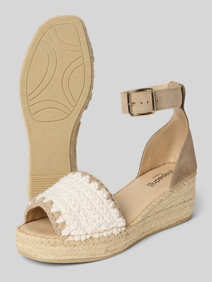 Espadrij Buty na koturnie Beżowy 4