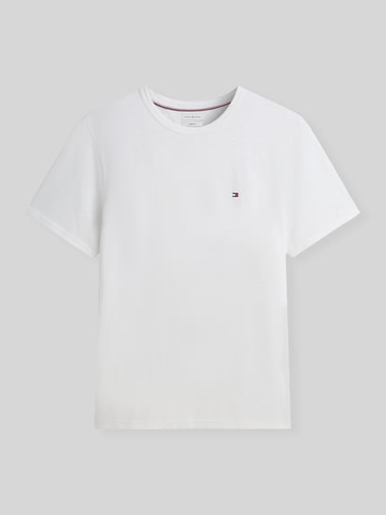 Tommy Hilfiger Regular Fit T-Shirt aus reiner Baumwolle Weiss 2