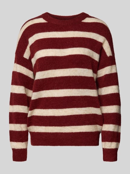 MSCH Copenhagen Gebreide pullover met wol, model 'Festina' Donkerrood - 2