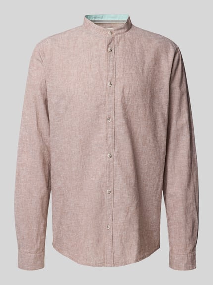 Tom Tailor Regular Fit Freizeithemd aus Leinen-Baumwoll-Mix Sand 2