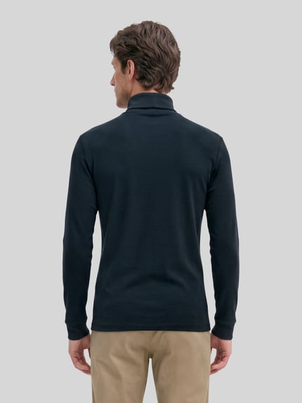 Marc O'Polo Regular Fit Langarmshirt aus reiner Baumwolle Marine 5