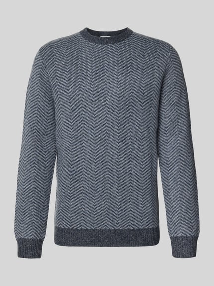 Profuomo Wollpullover mit Rundhalsausschnitt Marine 2